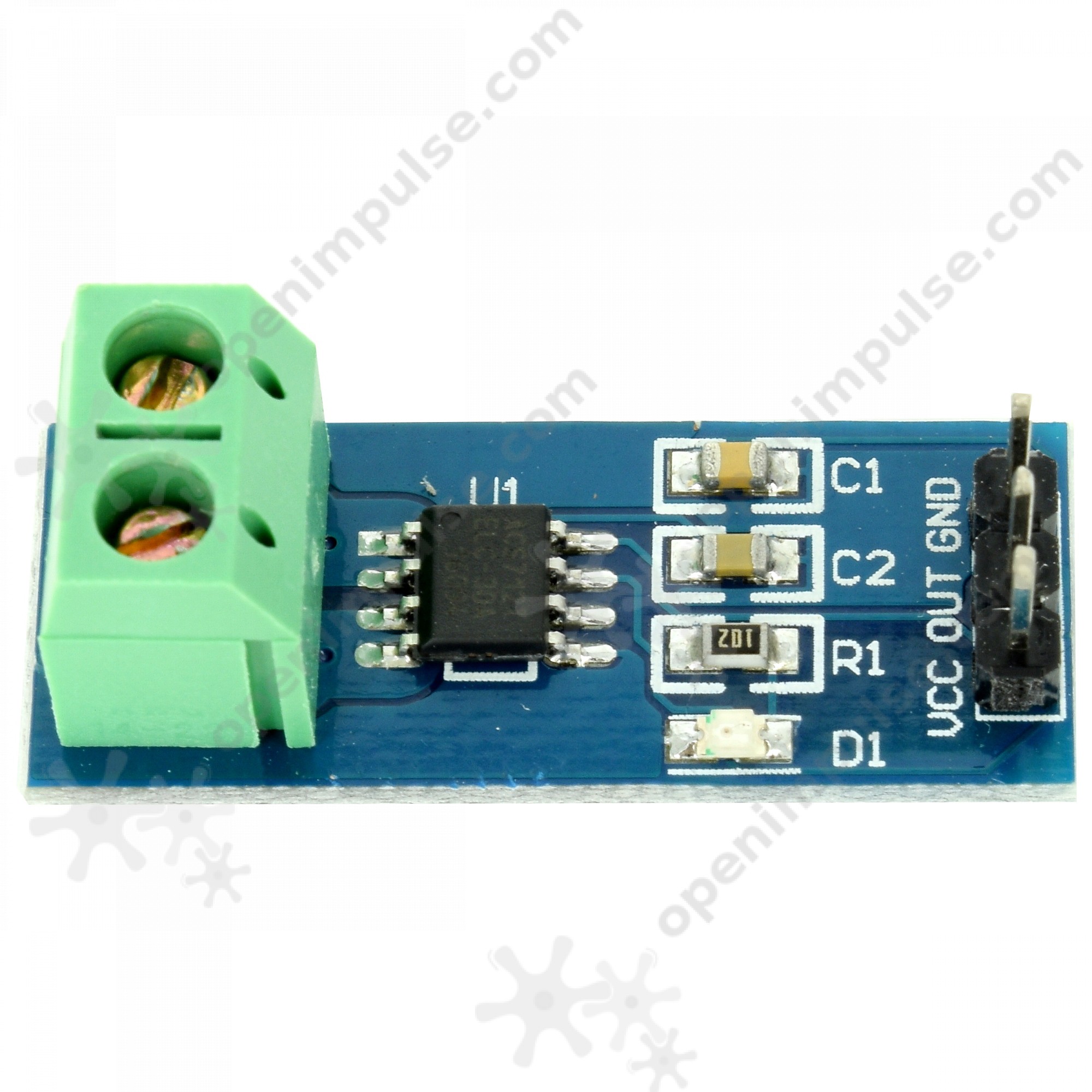 ACS712 Hall Current Sensor Module 20A Module 5V Power Indicator 
