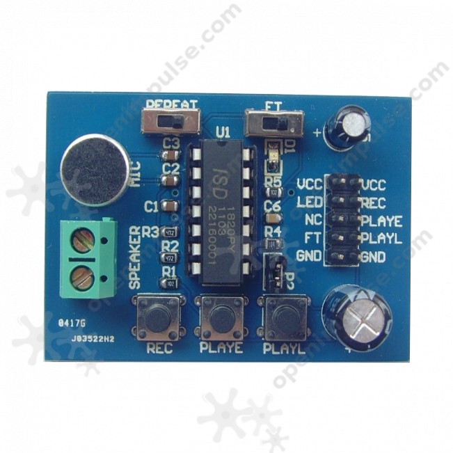 ISD1820 Voice Recoding and Playback Module with MIC