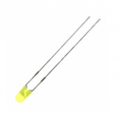 100pcs 3 mm Yellow LED (Diffused Lens)