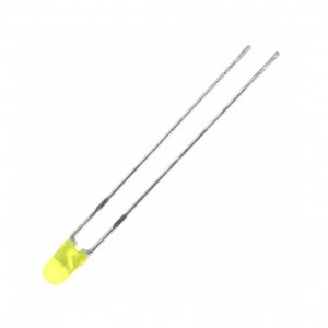 100pcs 3 mm Yellow LED (Diffused Lens)