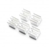 10pcs Silver Slotted Aluminum Heat Sink (13x13x11mm)