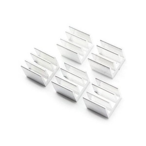 10pcs Silver Slotted Aluminum Heat Sink (13x13x11mm)