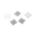 Aluminum Heatsink Silver Slotted (22x22x10mm)
