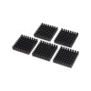 5pcs Black Slotted Aluminum Heat Sink (28x28x6mm)