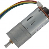 JGA25-371 DC Gearmotor with Encoder (201 RPM at 12 V)