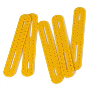 10pcs Oval Plastic Building Block – Yellow