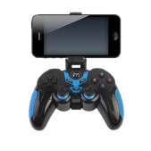 Blue and Black Wireless Joystick with Phone Holder