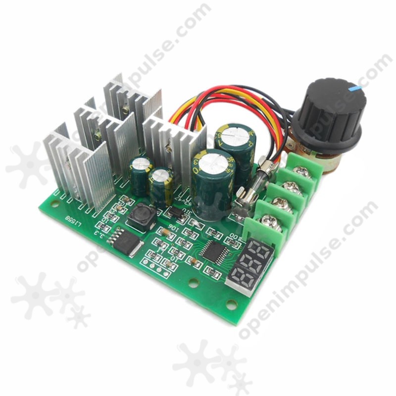 DC 7-70V 30A PWM Motor Speed Controller, 12V 24V 36V 48v Mini Speed Control Switch Adjustable Speed Regulator With 30 Amp Fusefor For Electric
