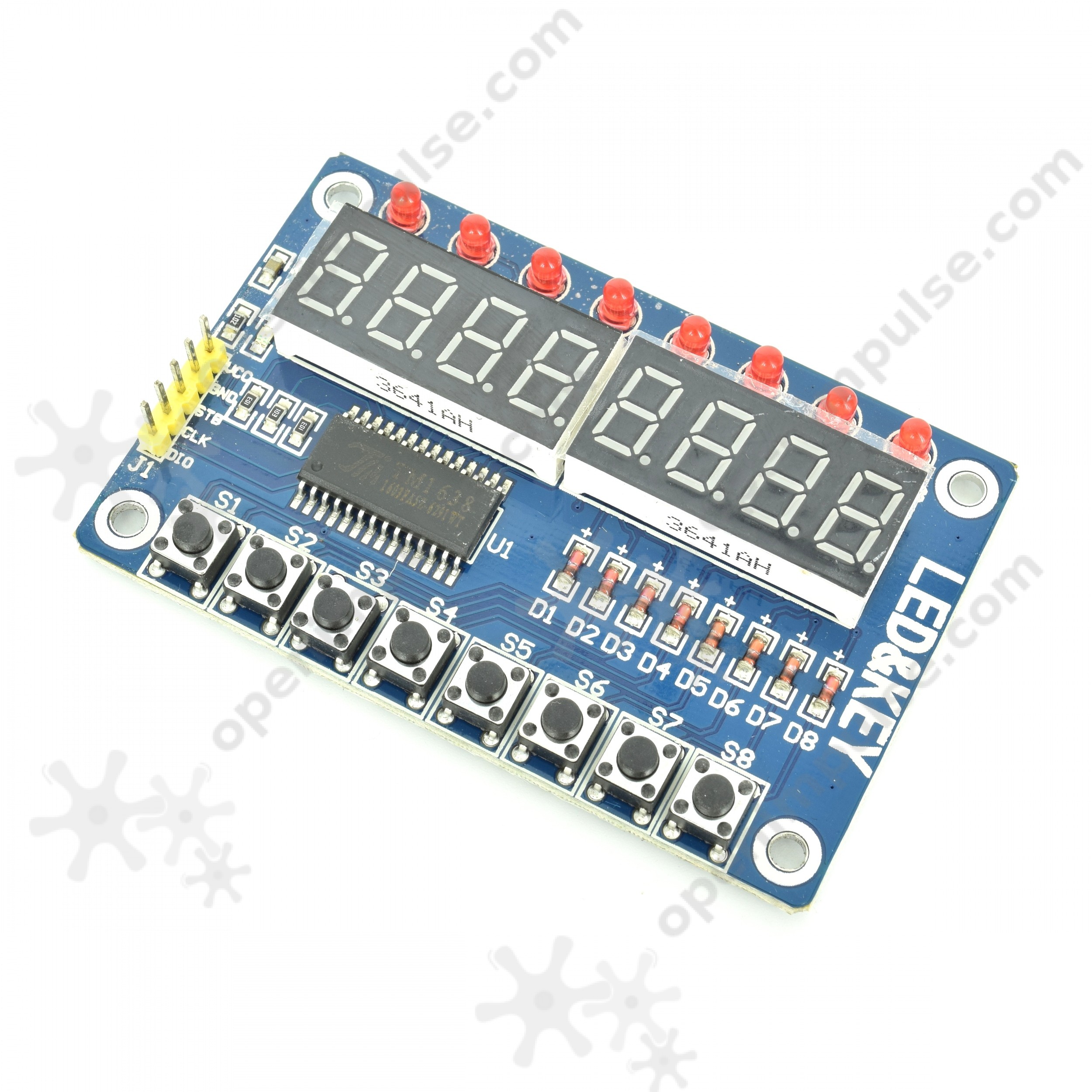 1-10pcs TM1638 LED Key 8 x 7-segment Display Button LED Display Module Arduino
