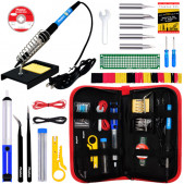 Soldering Kit for Electronics 60 W with Solder Wire, Desoldering Pump, etc